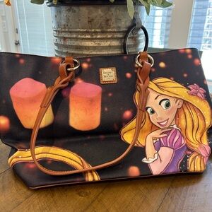Dooney & Bourke Rapunzel Black and Tan Shoulder Bag